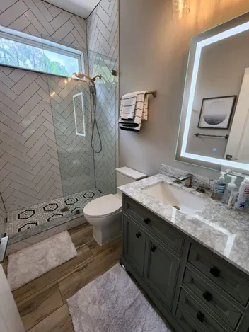 Bathroom remodel completed by Team Farrell